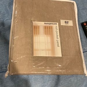 New NWT jcp Home Sensation curtain panel 52” x 63” curtain taupe
